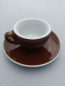 Preview: Espresso Tassen braun mit Untertasse